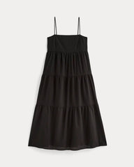 The Gauze Tiered Dress | Black